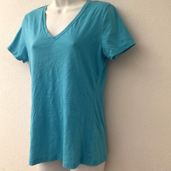 BLUE LIGHTWEIGHT SHORT SLEEVE TEE SHIRT - Picture 2 of 8